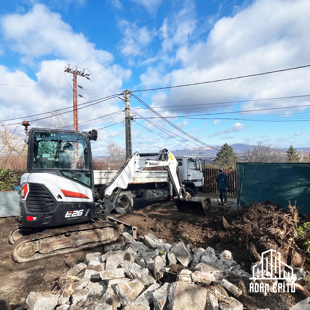 GÉPI FÖLDMUNKA, TEREPRENDEZÉS, BONTÁS, SITTSZÁLLÍTÁS